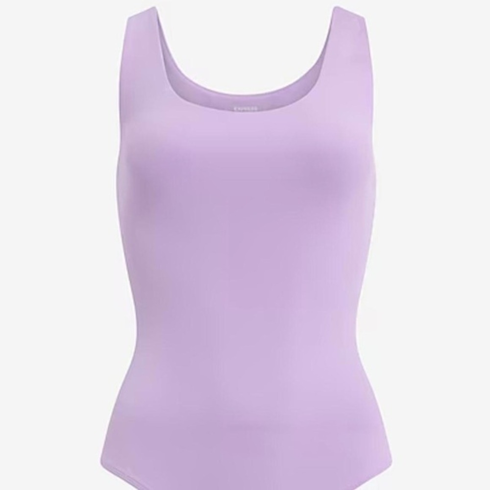 Express Double Lined Scoop Neck Bodysuit Sz Medium